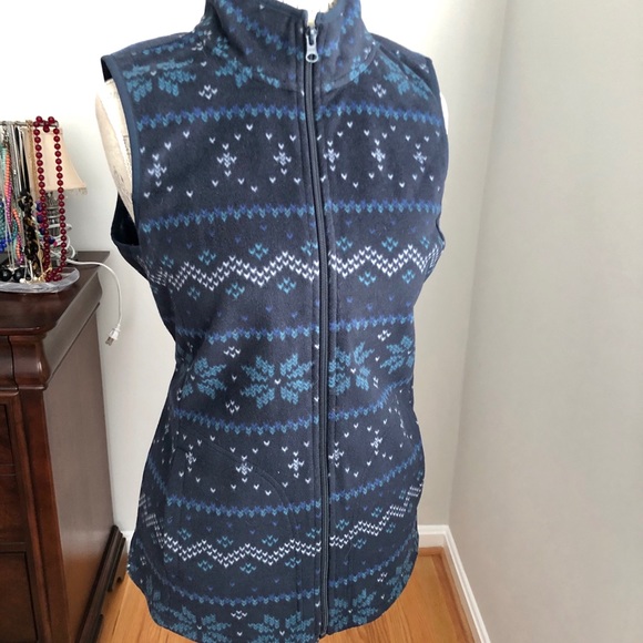 Blue Sleeveless Fleece Vest - Picture 1 of 6